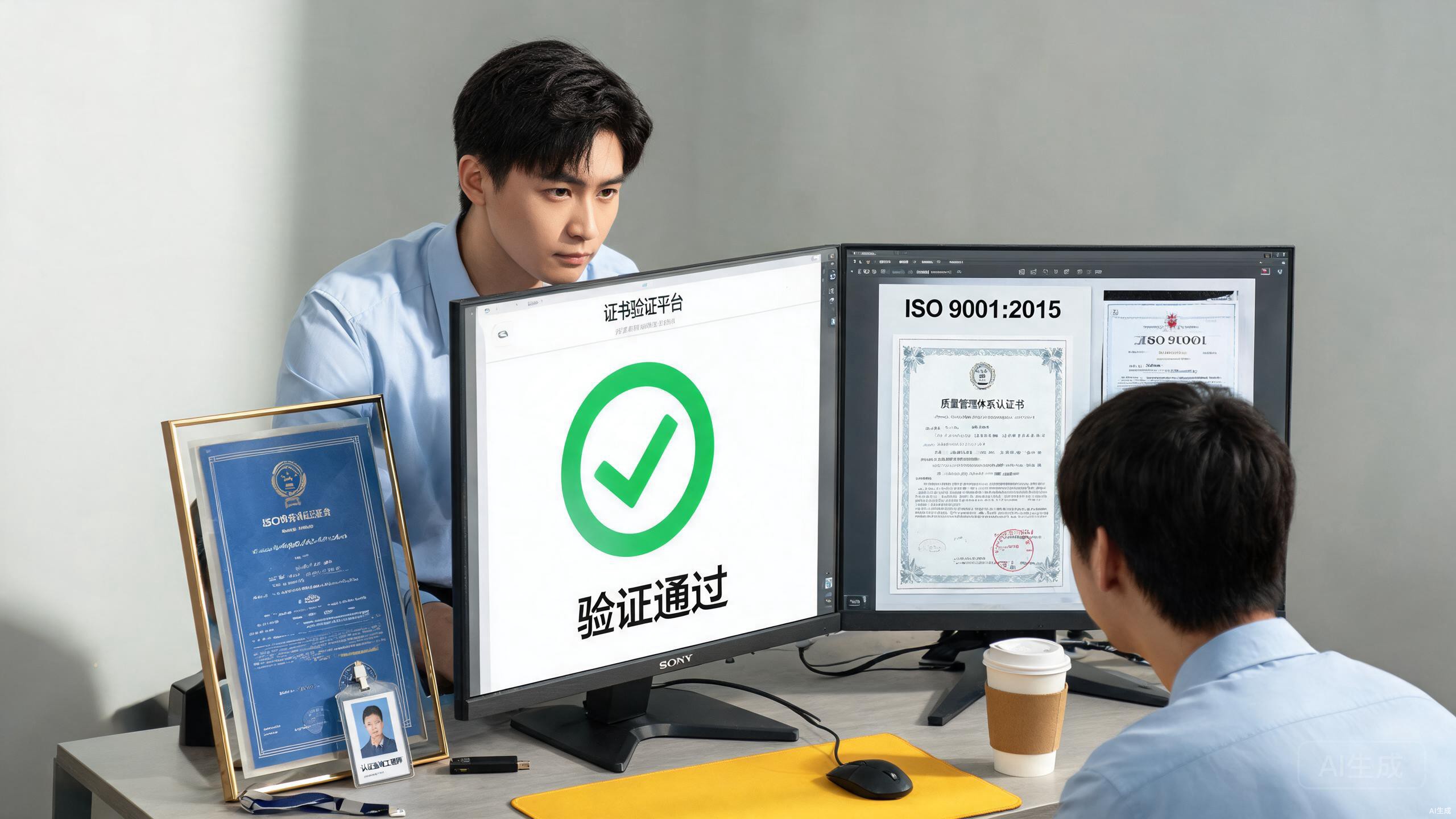 资质认证 - 工程师查看 ISO 证书验证页面